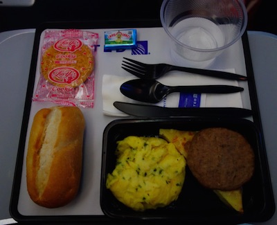 ユナイテッド航空国際線の機内食