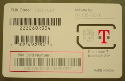SIM Catd アクティベーションキット T-mobile カード