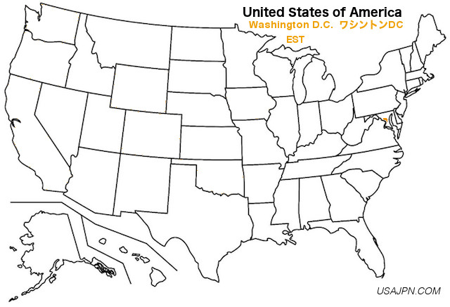 アメリカ合衆国　ワシントン D.C. の地図