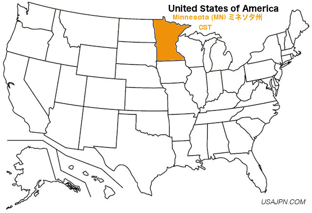 アメリカ合衆国　ミネソタ州の地図