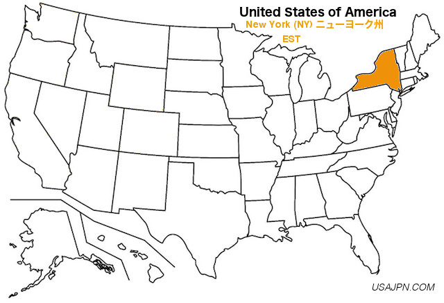アメリカ合衆国　ニューヨーク州の地図