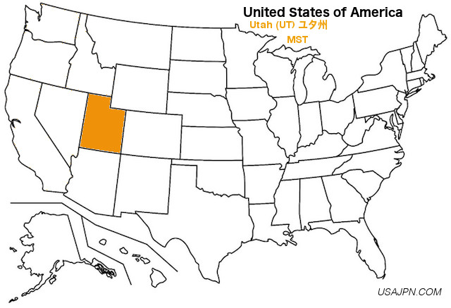 アメリカ合衆国　ユタ州の地図