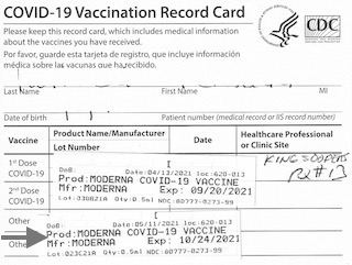 コロナワクチン接種 コロラド州 キングスーパー モデルナ 2回目