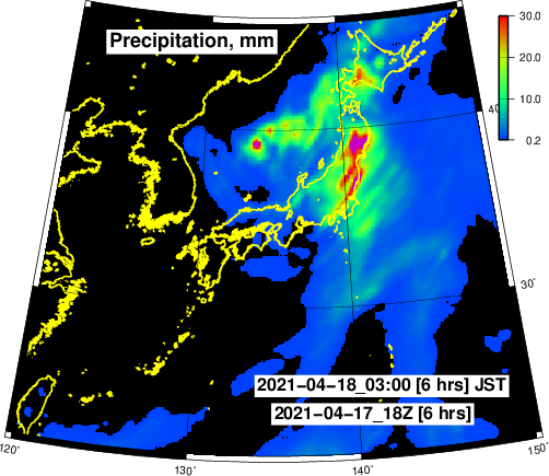 降水予報 日本 雨・雪の予報
