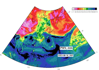 日本・東アジア NOAA GFS 予報図