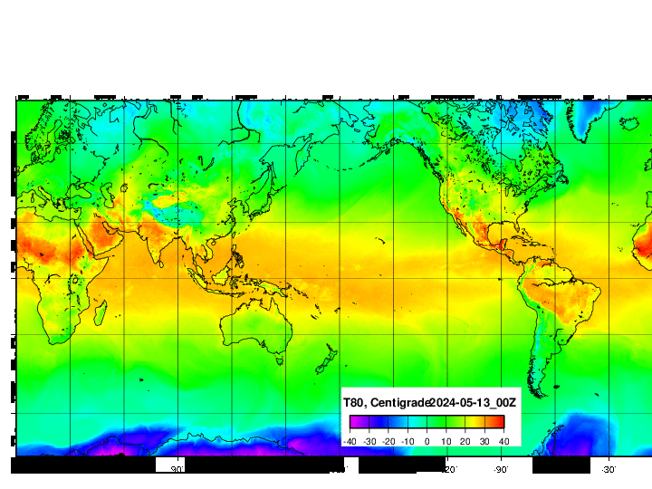NOAA GFS 気温　グローバル