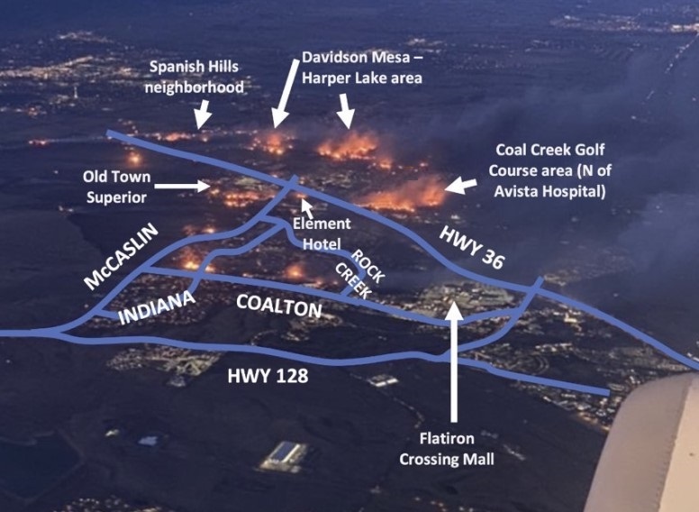 コロラド ボルダーカウンティ大火災Marshall Fire