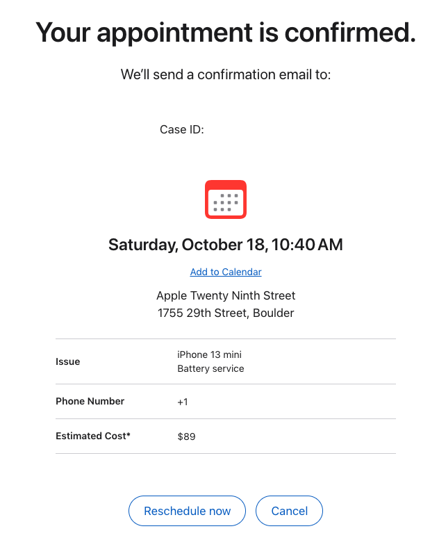 iPhone13 mini バッテリー交換