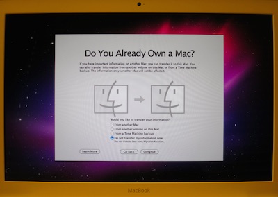 Mac Book Mac OS X 再インストール