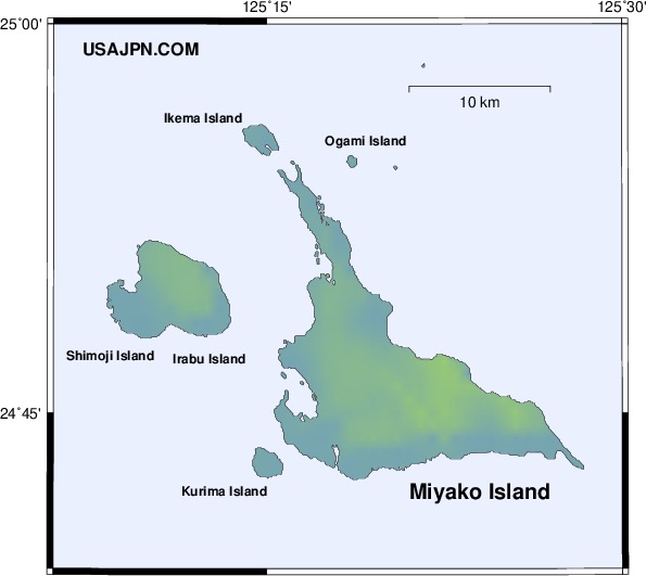 宮古島の地図