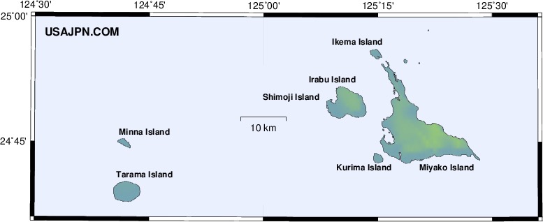 多良間島の地図