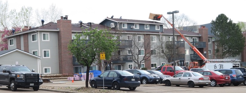 屋根の交換　ひょうの被害　集合住宅の場合