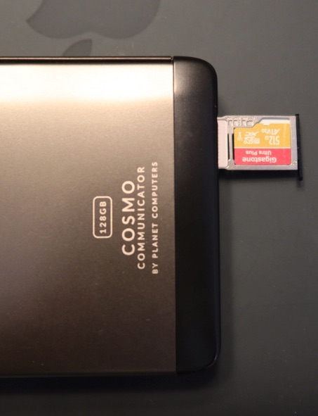 COSMO COMMUNICATOR SIM カード micoro SD カード　スロット