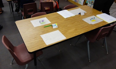 アメリカの小学校２年生　教室　机