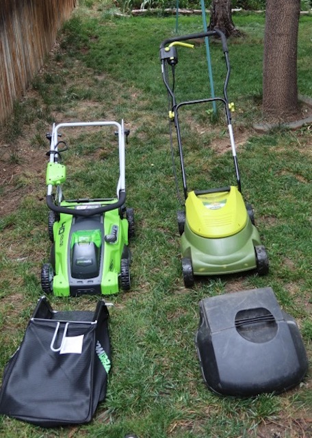 アメリカの芝刈り機 GreenWorks 40v 16inch Lawn Mower 4Ah Battery 