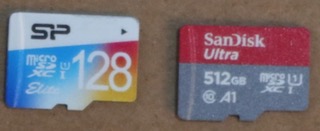 MicroSD XC カード 128GB 512GB