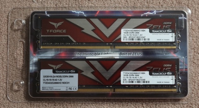 パソコンのメモリ増設 32GB Dell G5