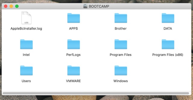 Mac から Windows のファイルにアクセス Boot Camp MacBook Pro で Windows10 を利用する
