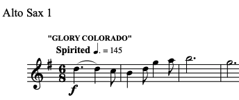 Alto Sax Eb  CU Fight Song Sequence