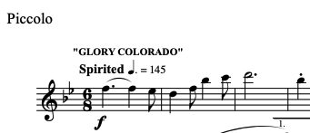 Piccolo C CU Fight Song Sequence