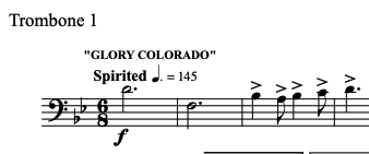 Trombone C CU Fight Song Sequence