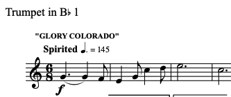 Trumpet Bb  CU Fight Song Sequence