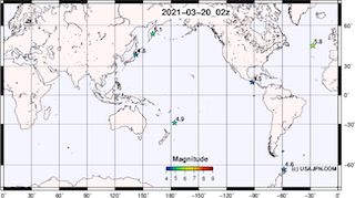 地震マップ　２４時間