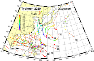 台風の進路図　毎年分作成　気象庁解析値から
