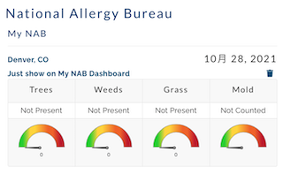 アメリカの花粉飛散情報 National Allergy Bureau