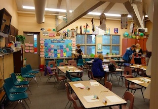 アメリカの小学校　2年生　教室の様子