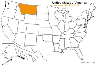 アメリカ合衆国 モンタナ州の地図
