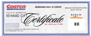 COSTCO会員 アメリカ Gift Certificate