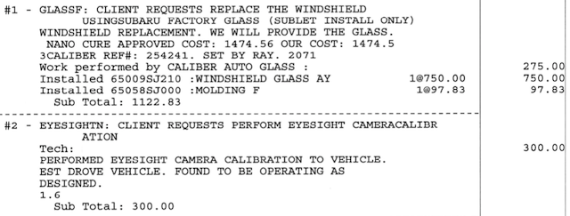 アメリカでフロントガラスの交換 Windshield Replacement