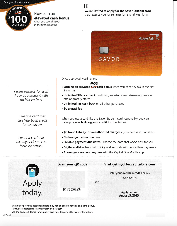 Capital One SAVOR 海外利用手数料 0%