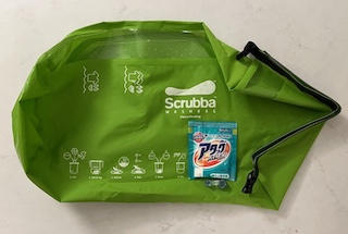 スクラバウォッシュバッグ　世界最小　洗濯機　旅行　キャンプの必需品　ポケットサイズ　持ち運びにも便利