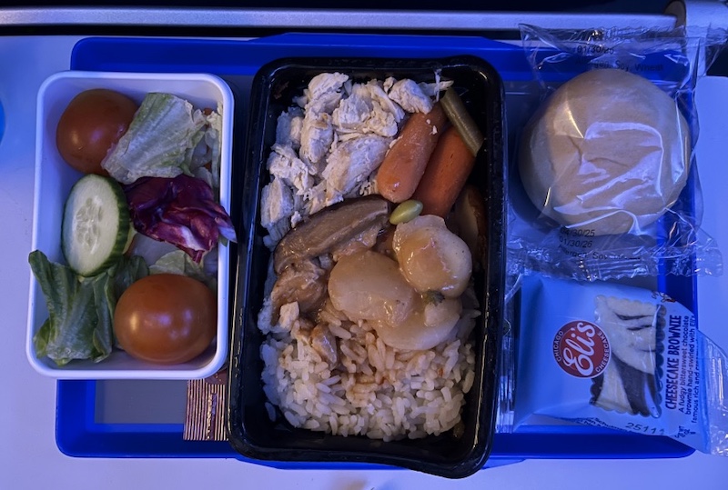 UA ユナイテッド航空 デンバー 成田 直行便 機内食