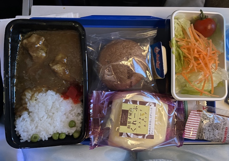 UA ユナイテッド航空 デンバー 成田 直行便 機内食